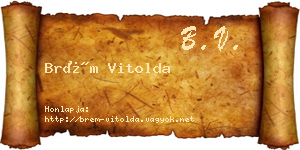 Brém Vitolda névjegykártya